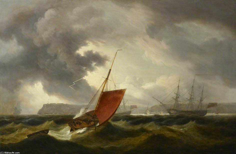 A Brixham Trawler Running Into Torbay — Thomas Luny