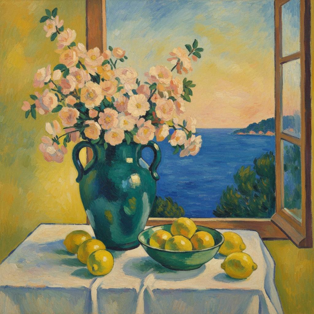 Luminous Azure: A Solitary Coastal Reverie — Marc Duvallier