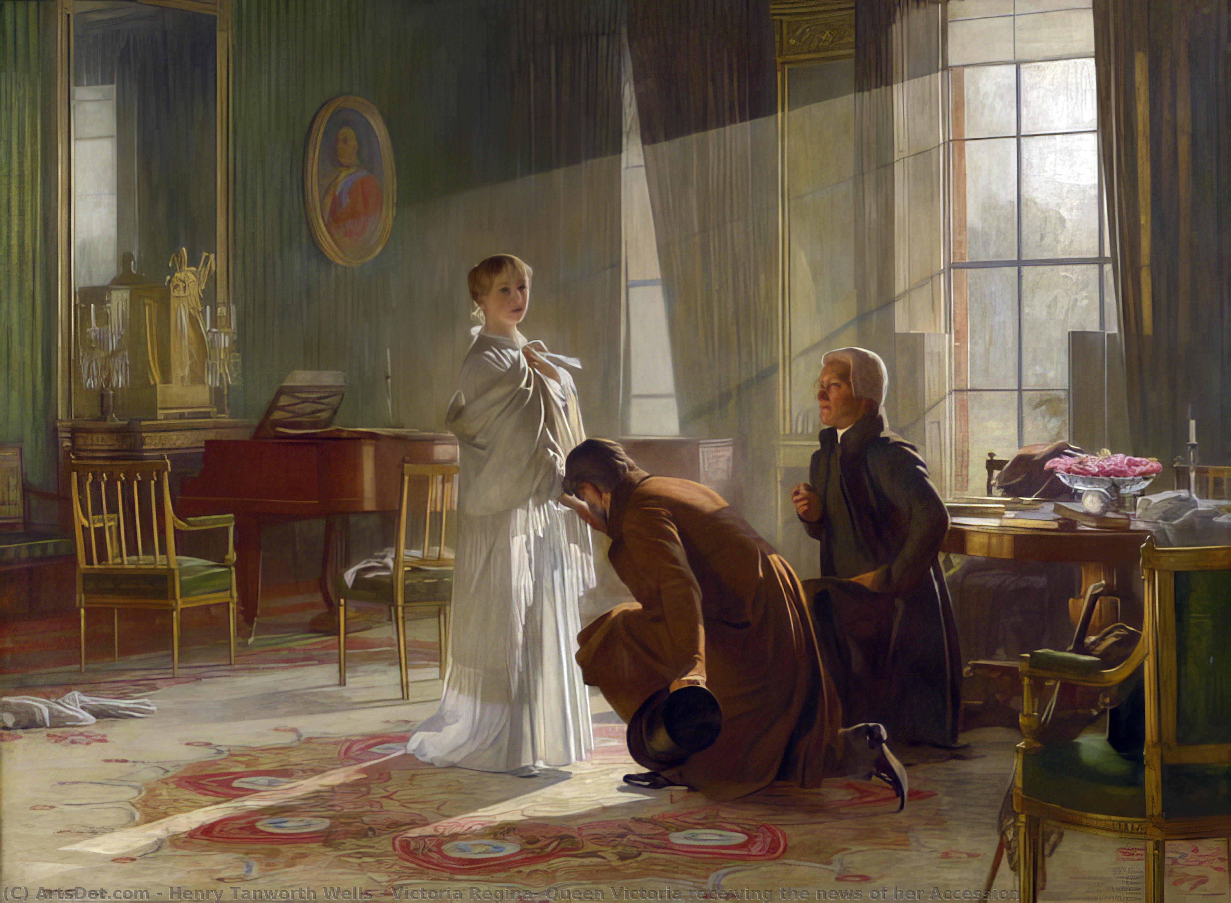 Victoria Regina: Queen Victoria Receiving The News Of Her Accession — Henry Tanworth Wells