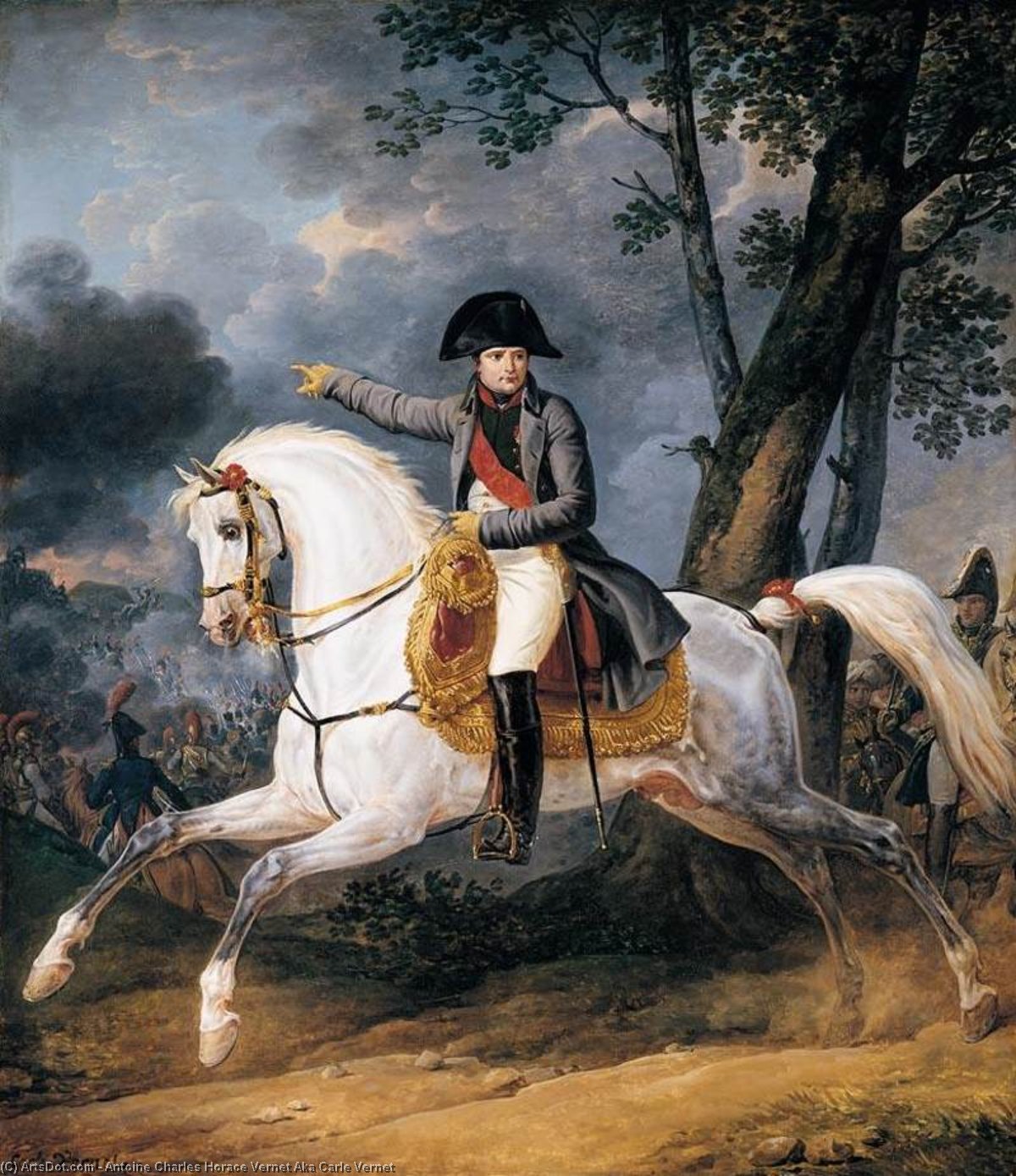 Equestrian Portrait Of Of Emperor Napoleon I — Karle Vernet