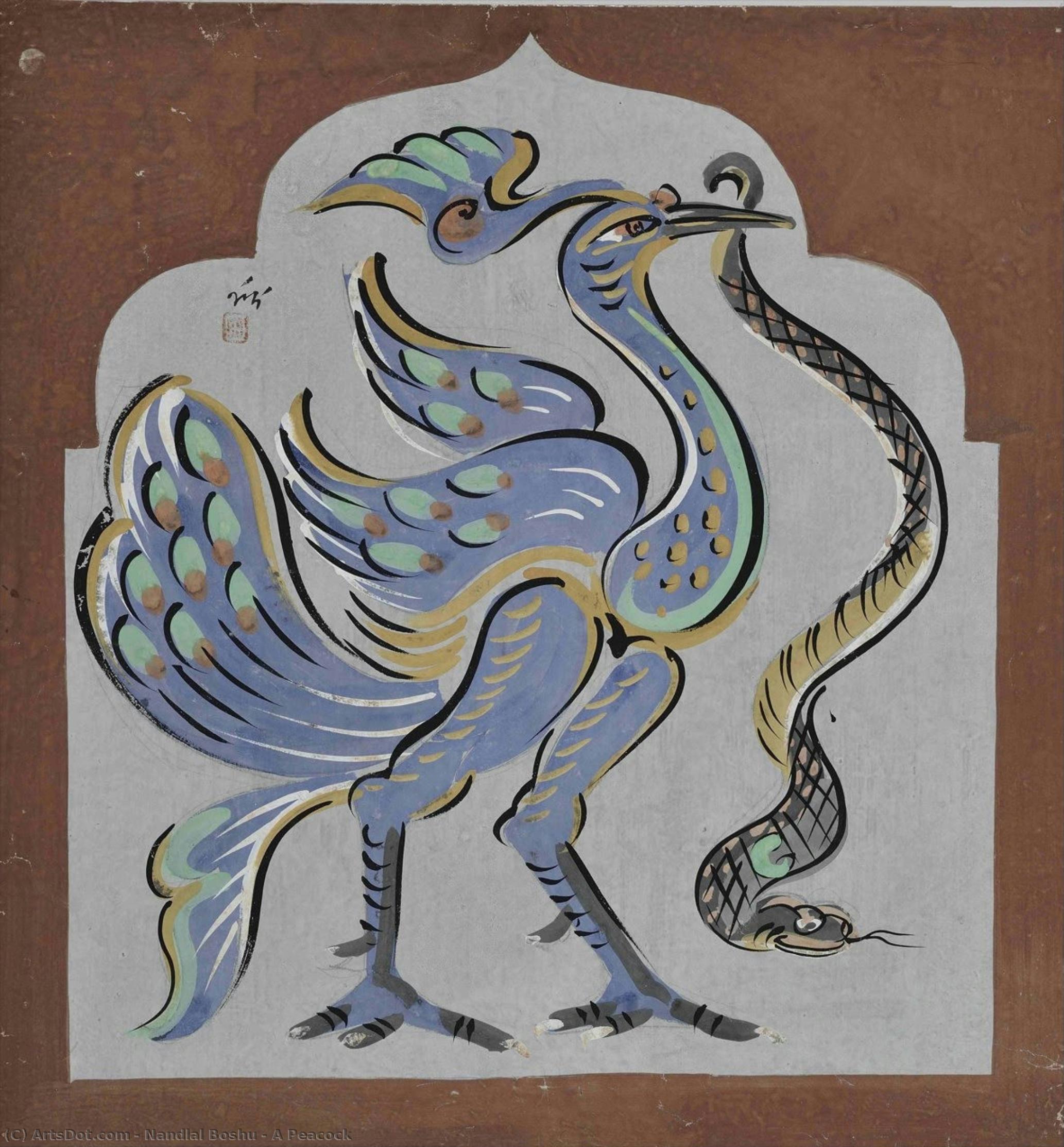 A Peacock — Нандалал Бос