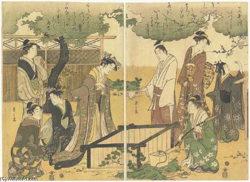A Parody Of The Well Curb From Tales Of Ise — Chobunsai Eishi