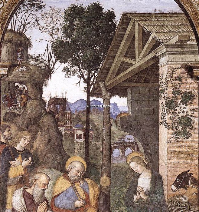 Adoration Of The Christ Child (detail) — Bernardino Di Betto (pintoricchio)