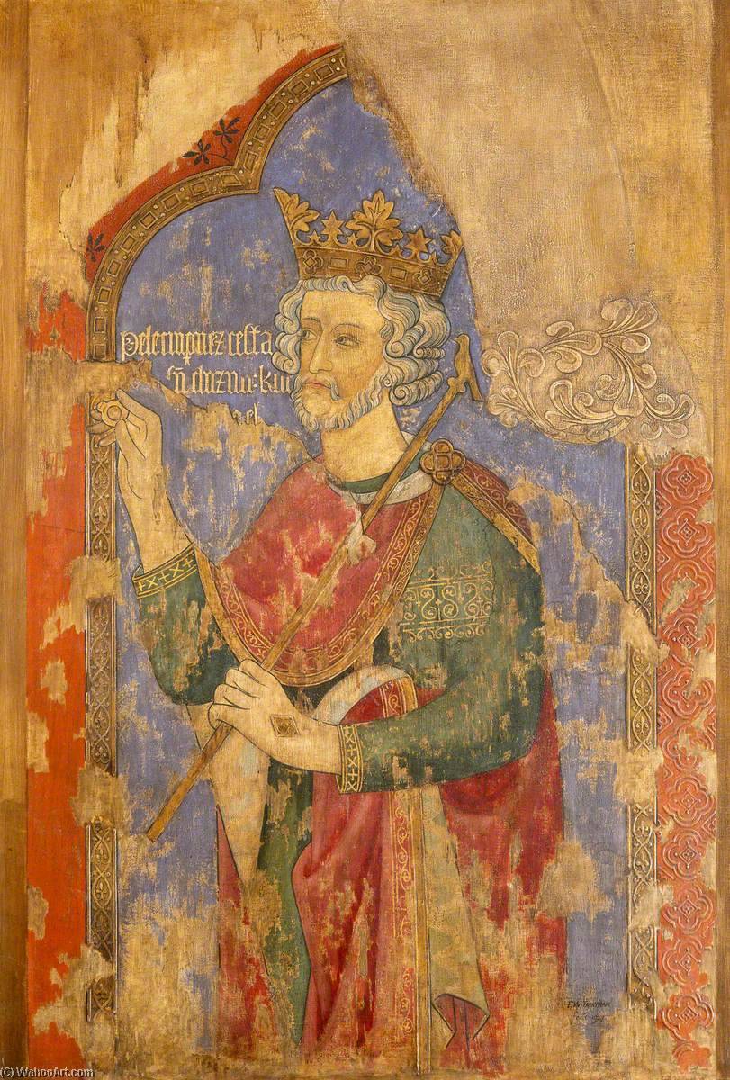 Reconstruction Of Medieval Mural Painting, Saint Edward The Confessor — Ernest William Tristram