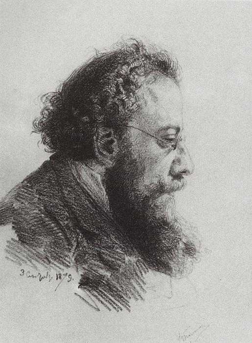 Portrait Of A. V. Prahov, Art Historian And Art Critic — Vasily Dmitrievich Polenov
