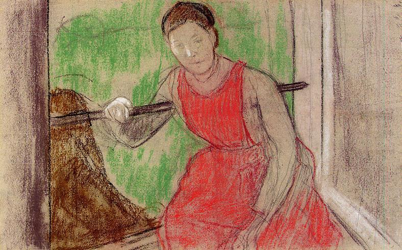 Woman At The Window — Edgar Degas