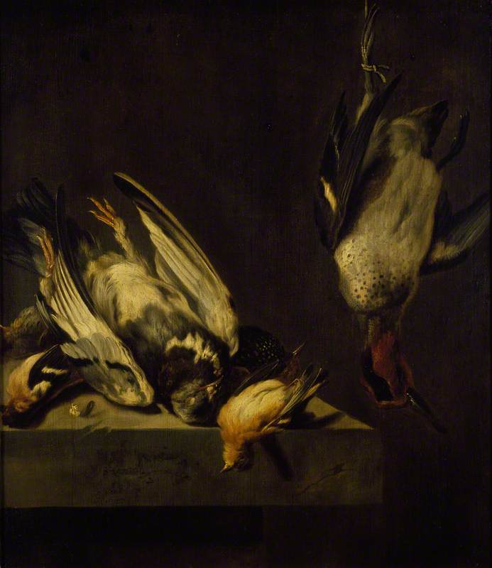 Still Life Of Game On A Stone Sill — Jan Vonck