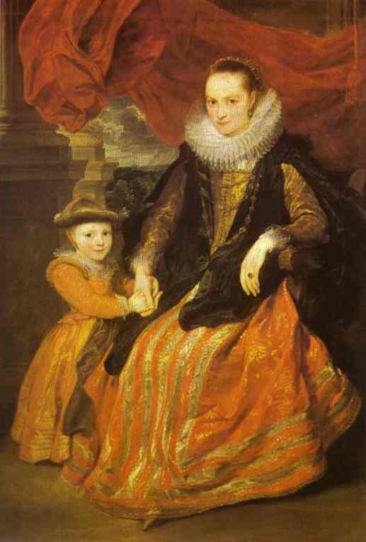 Portrait Of Susanna Fourment And Her Daughter — Sir Anthony Van Dyck