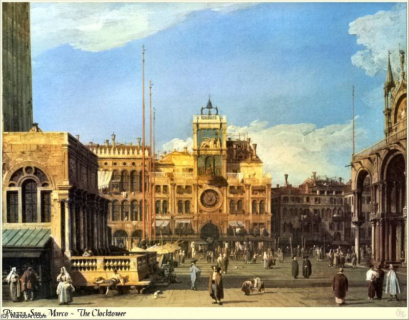 Piazza San Marco-clocktower — Canaletto