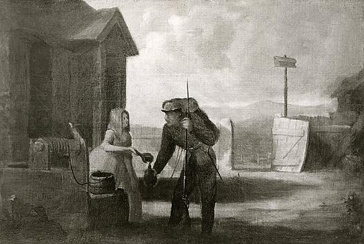 Confederate Soldier At The Well, (painting) — David Gilmour Blythe