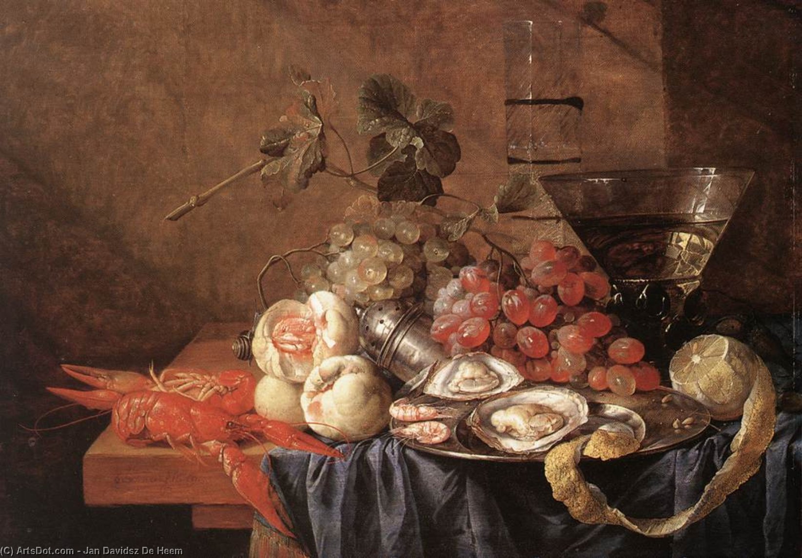 Fruits And Pieces Of Seafood — Jan Davidszoon De Heem Or Johannes De Heem Or Johannes Van Antwerpen Or Jan Davidsz De Hem
