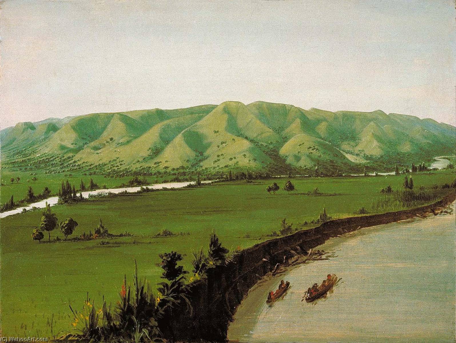 Nishnabottana Bluffs, 1070 Miles Above St. Louis — George Catlin