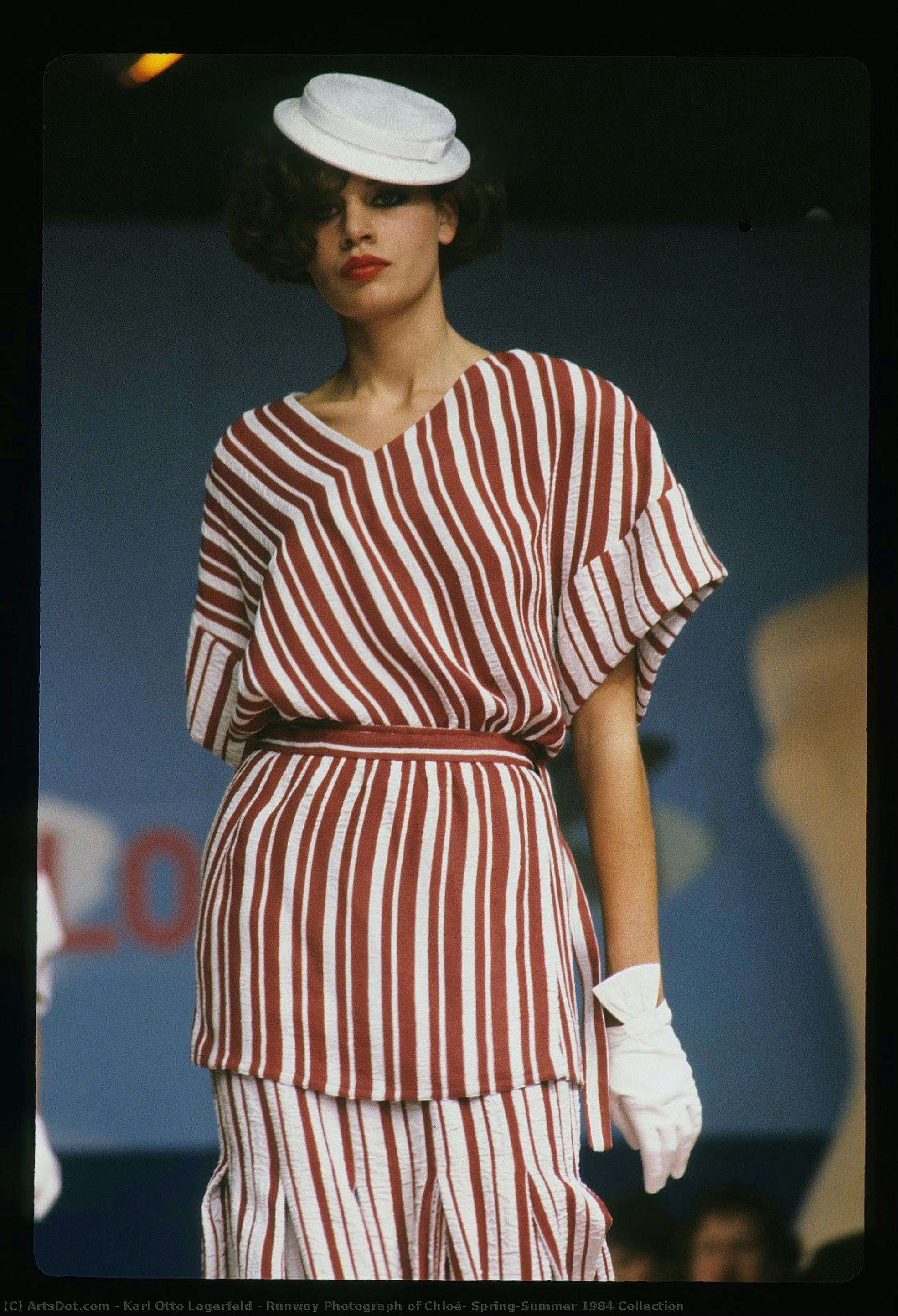 Runway Photograph Of Chloé, Spring/summer 1984 Collection — Karl Otto Lagerfeld