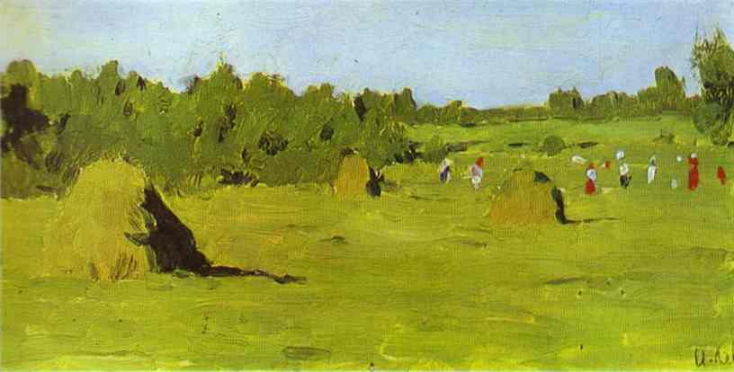 Haymaking. Study — Isaak Ilyich Levitan