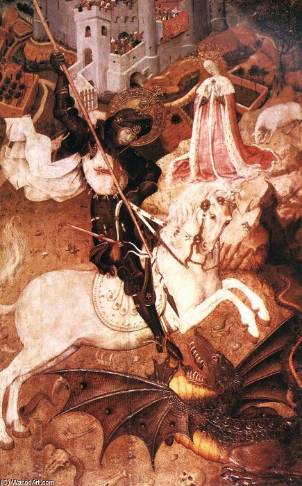 Saint George Killing The Dragon — Bernat (bernardo) Martorell