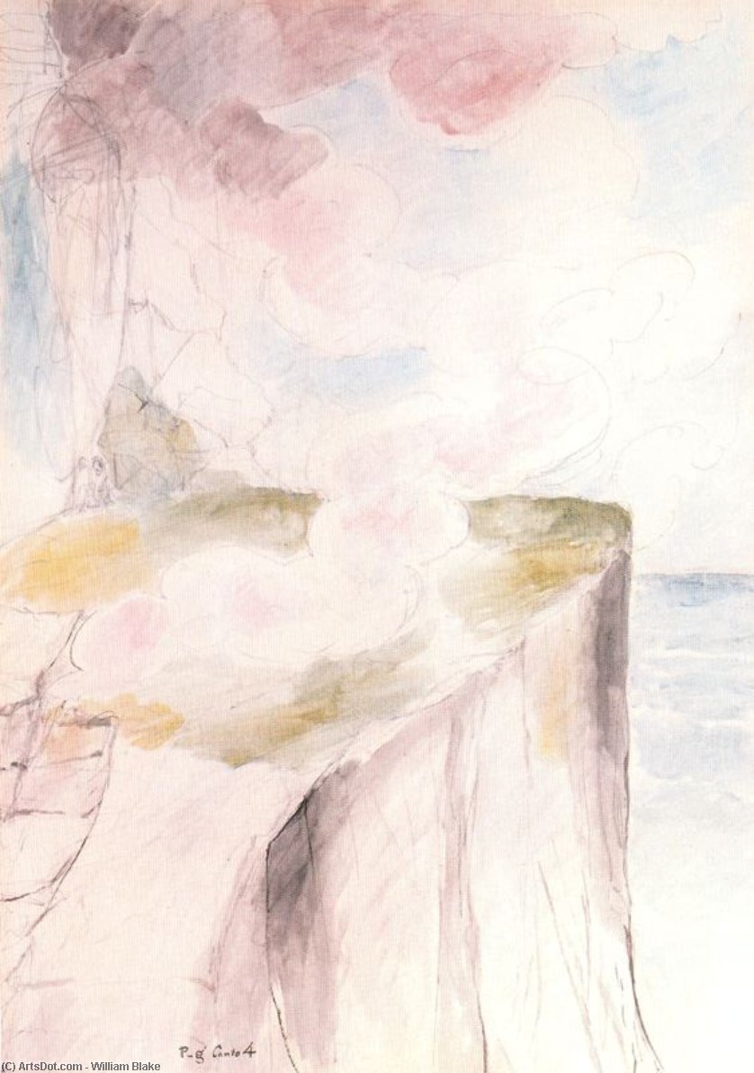El Reposo En El Camino Hacia El Purgatorio — William Blake