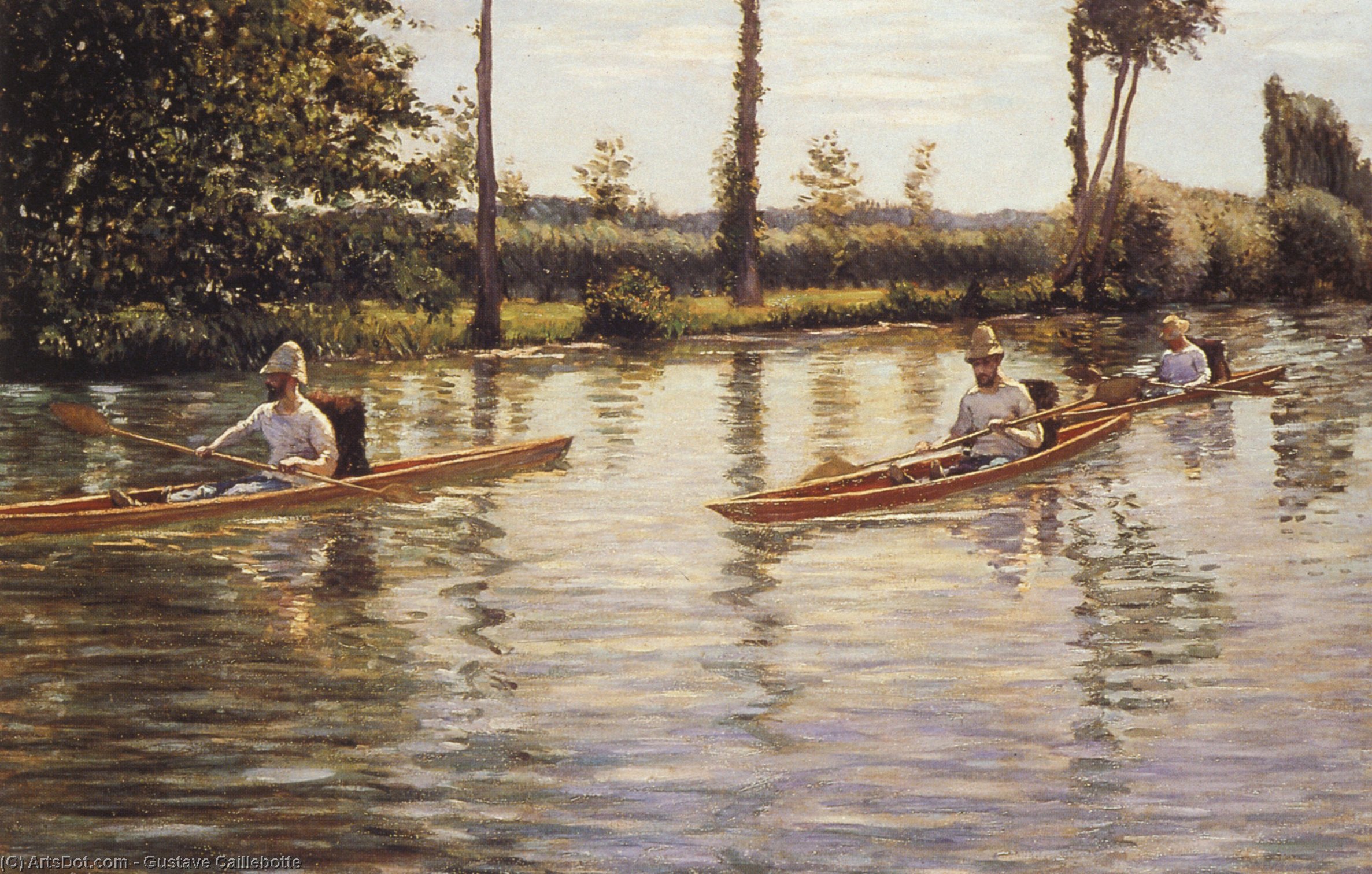 Perissoires Sur L'yerres Aka Boating On The Yerres — Gustave Caillebotte