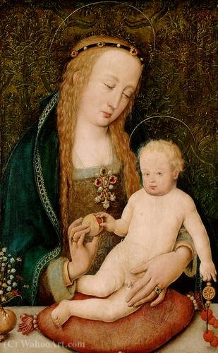 Maria, The Child A Pomegranate-reaching — Hans The Elder Holbein
