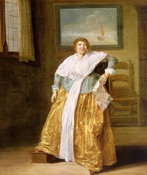 Seated Woman With A Letter — Dirck Hals