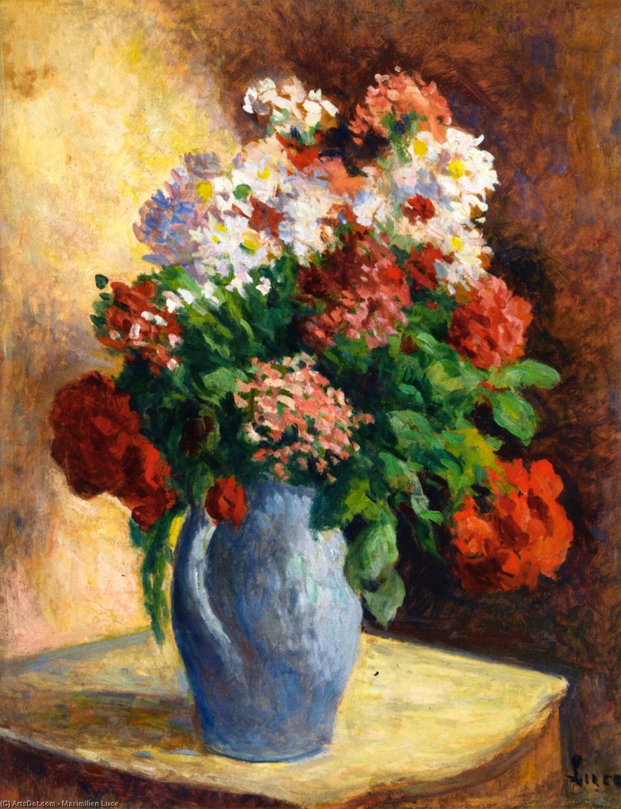 Vase Of Wallflowers — Maximilien Luce