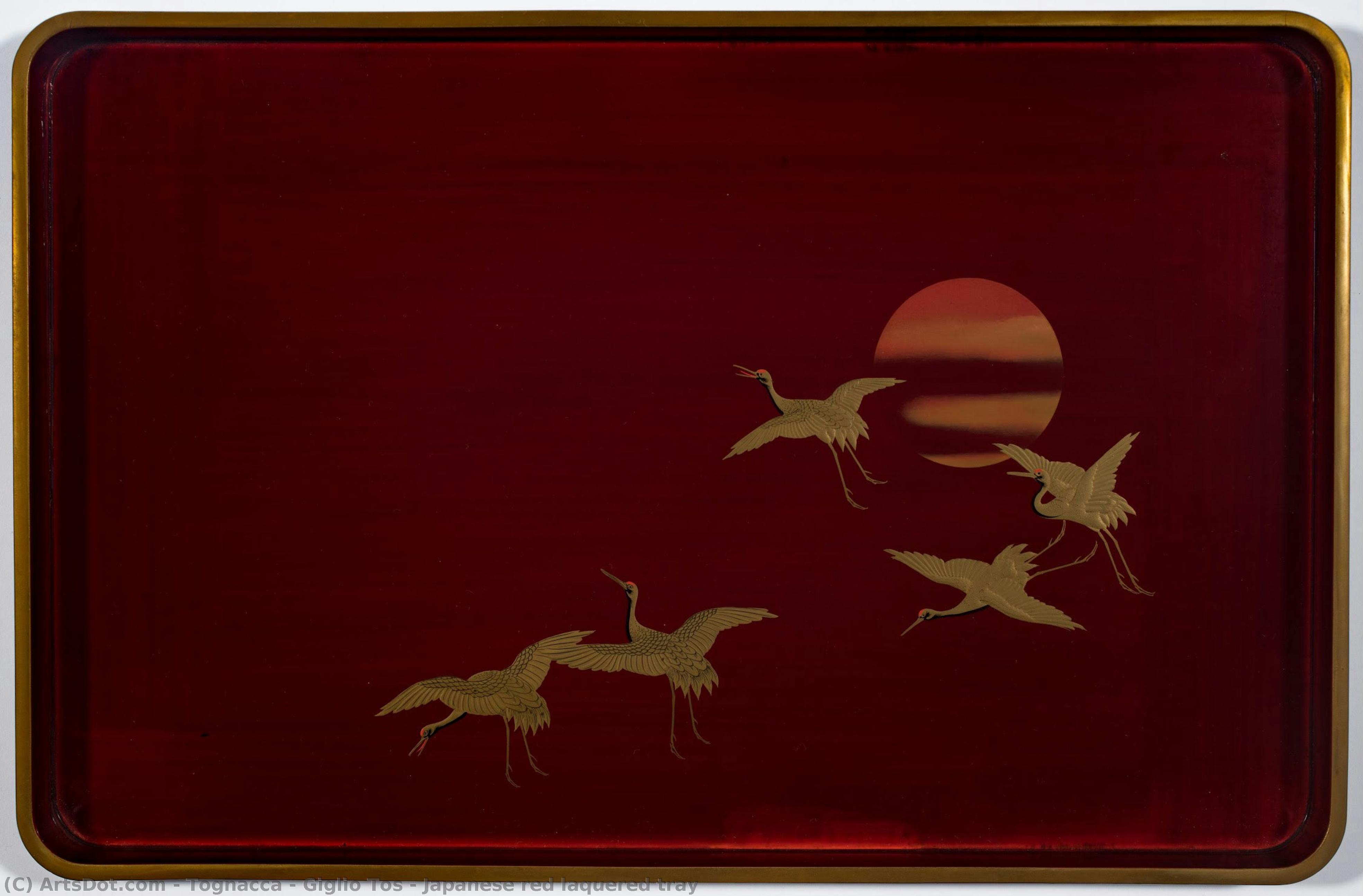 Japanese Red Laquered Tray — Tognacca & Giglio Tos