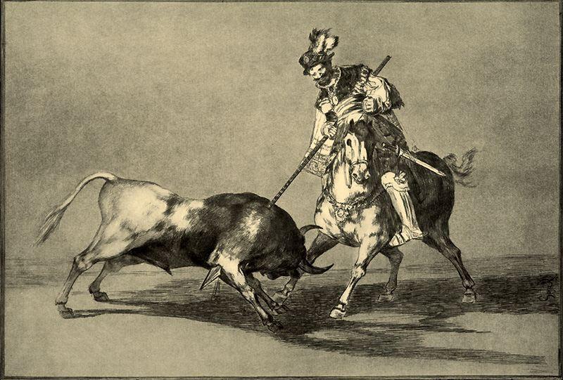 El Cid Campeador Lanceando Otro Toro — Francisco José De Goya Y Lucientes