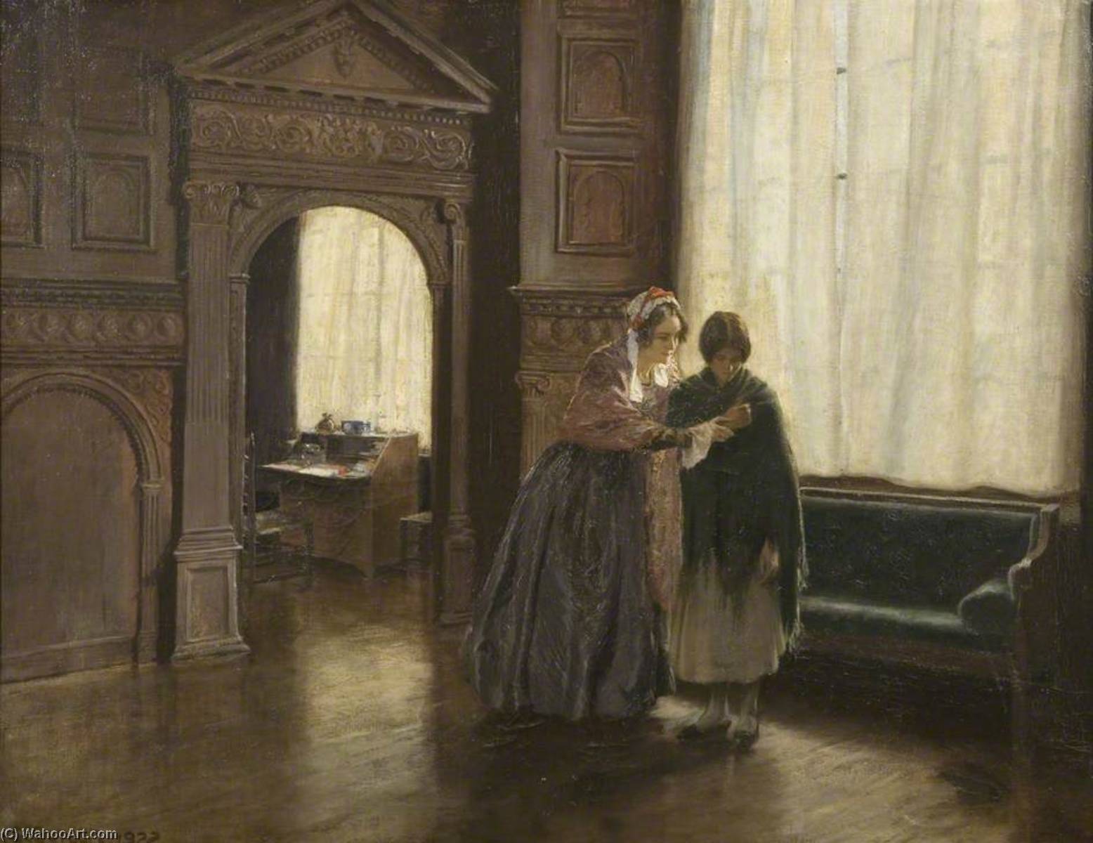 Mrs Mary Carpenter And Her First Reformatory Girl, Annie Woolham, At Red Lodge, 10 October 1854 — George Edmund Butler