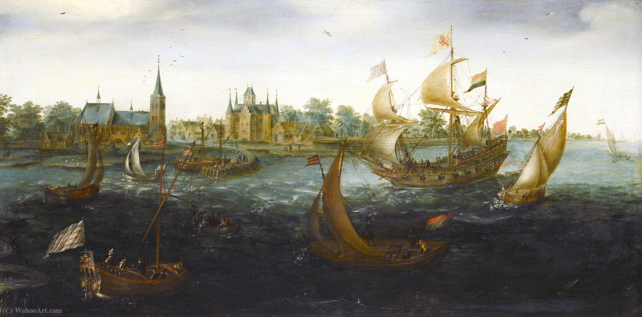 Ships Off Ijsselmonde - (1618) — Aert Anthonisz