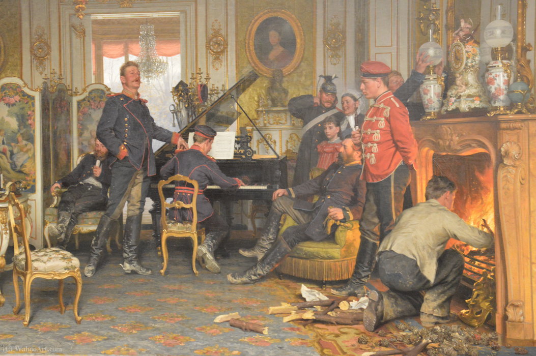 A Billet Outside Paris (1894) — Anton Von Werner