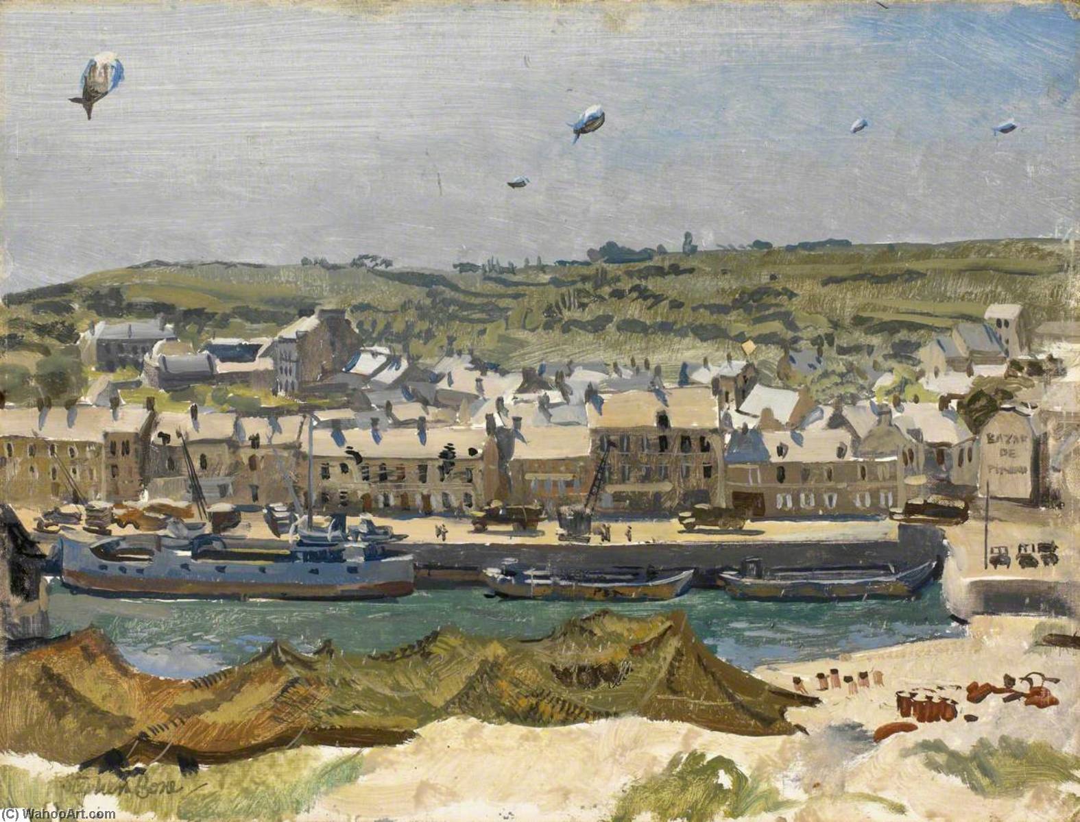 Coasting Vessel And Barges At Port En Bessin — Stephen Bone