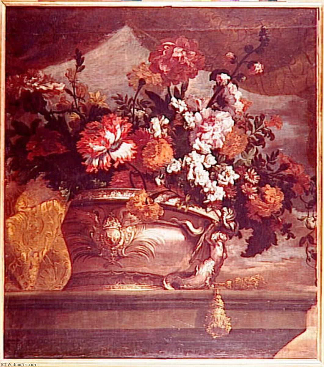 Vase D'argent Avec Des Fleurs — Jean Baptiste Monnoyer
