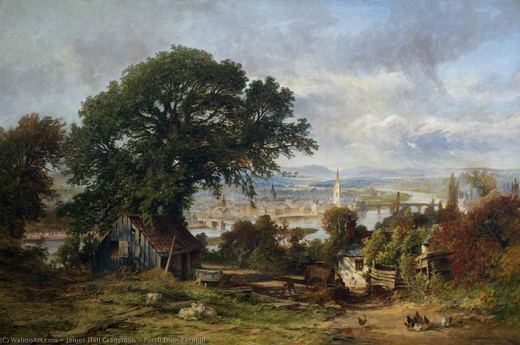 Perth From Barnhill — James Hall Cranstoun