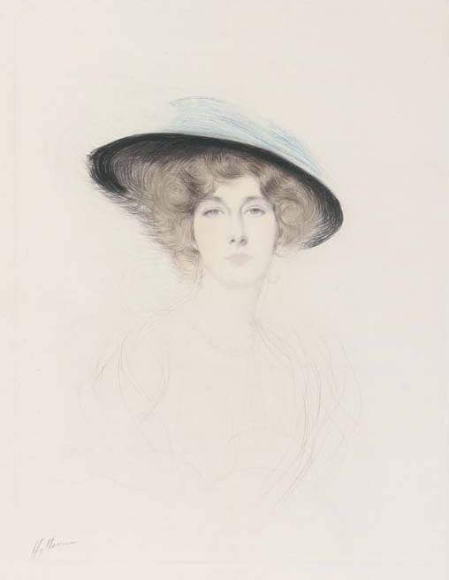 The Plumed Hat - Liane De Pougy — Paul César Helleu