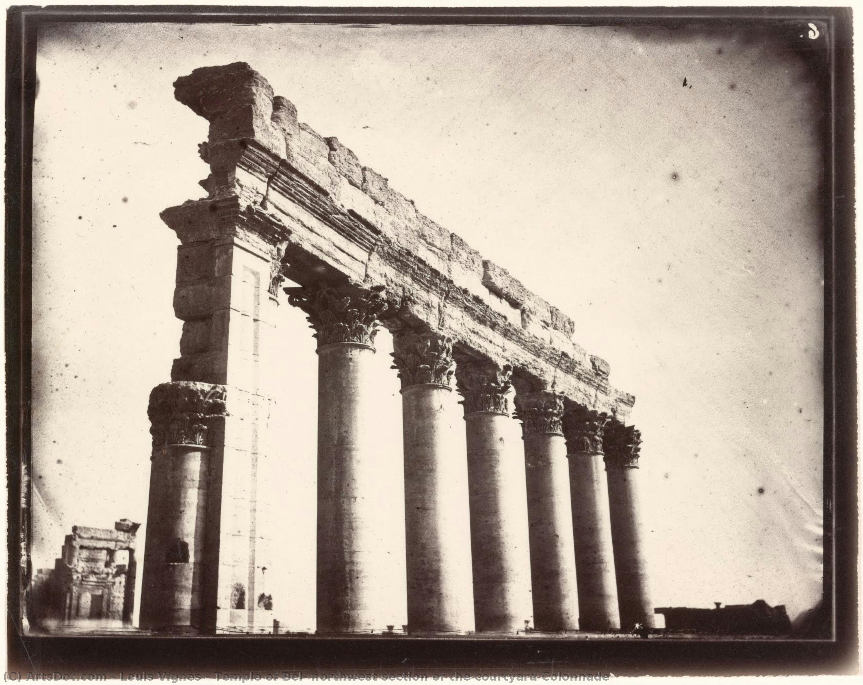 Temple Of Bel, Northwest Section Of The Courtyard Colonnade — Louis Vignes
