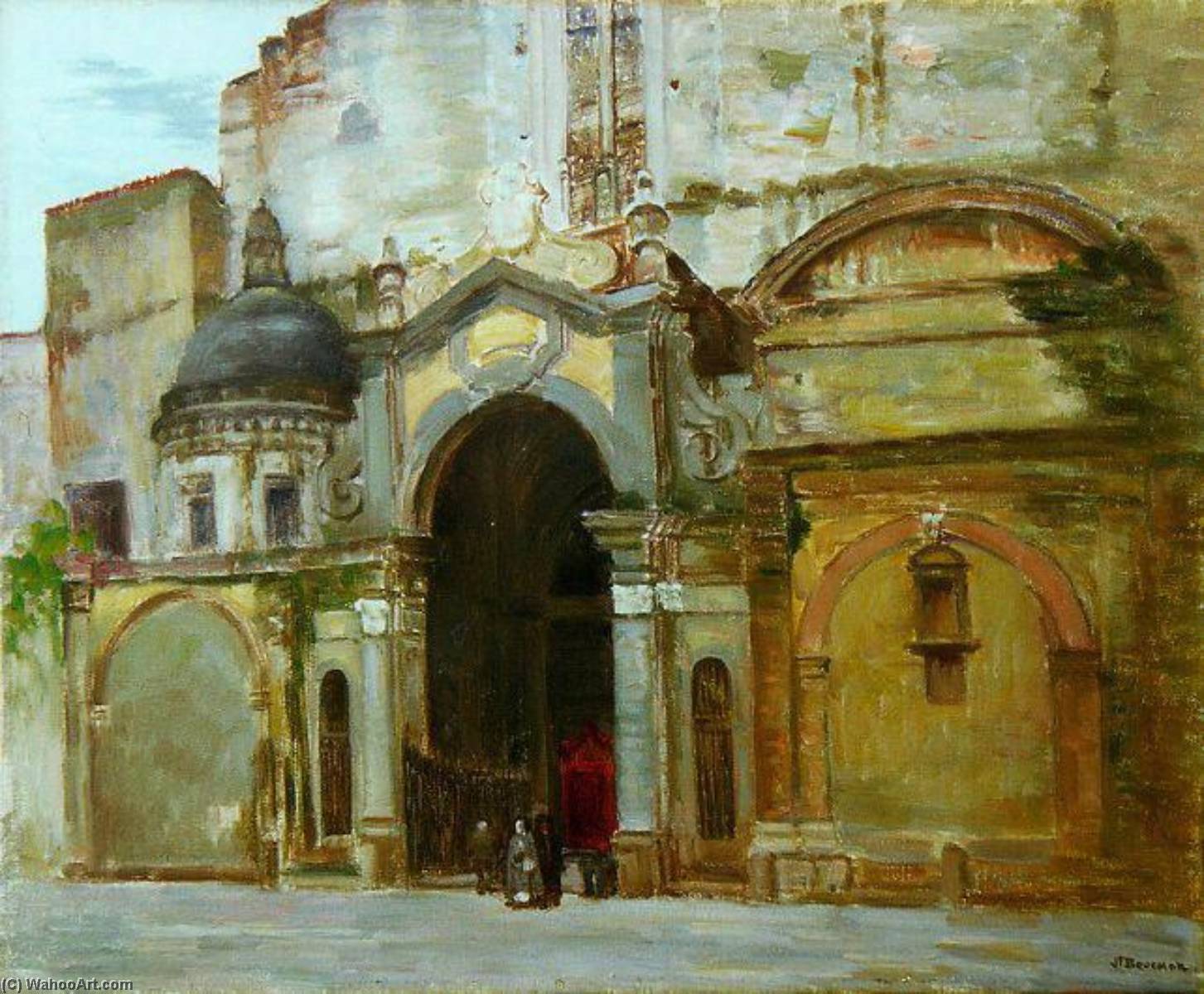 L'entrée De San Domenico Maggiore À Naples — Joseph-félix Bouchor