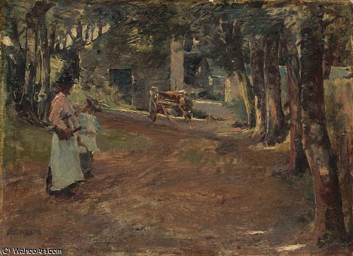 On A Country Road — Elizabeth Adela Stanhope Forbes