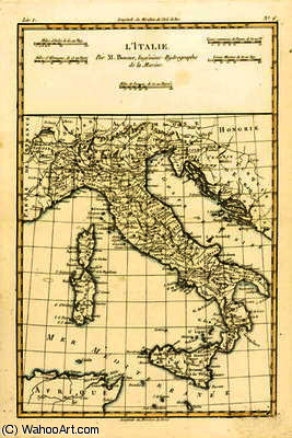 Italy, From 'atlas De Toutes Les Parties Connues Du Globe Terrestre' By Guillaume Raynal P — Rigobert Bonne (charles Marie Rigobert Bonne)