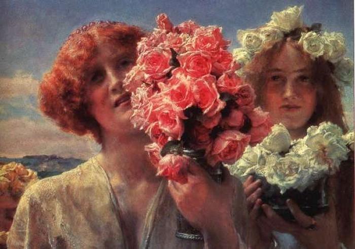 Summer Offering (also Known As Young Girls With Roses) — Lourens Alma Tadema