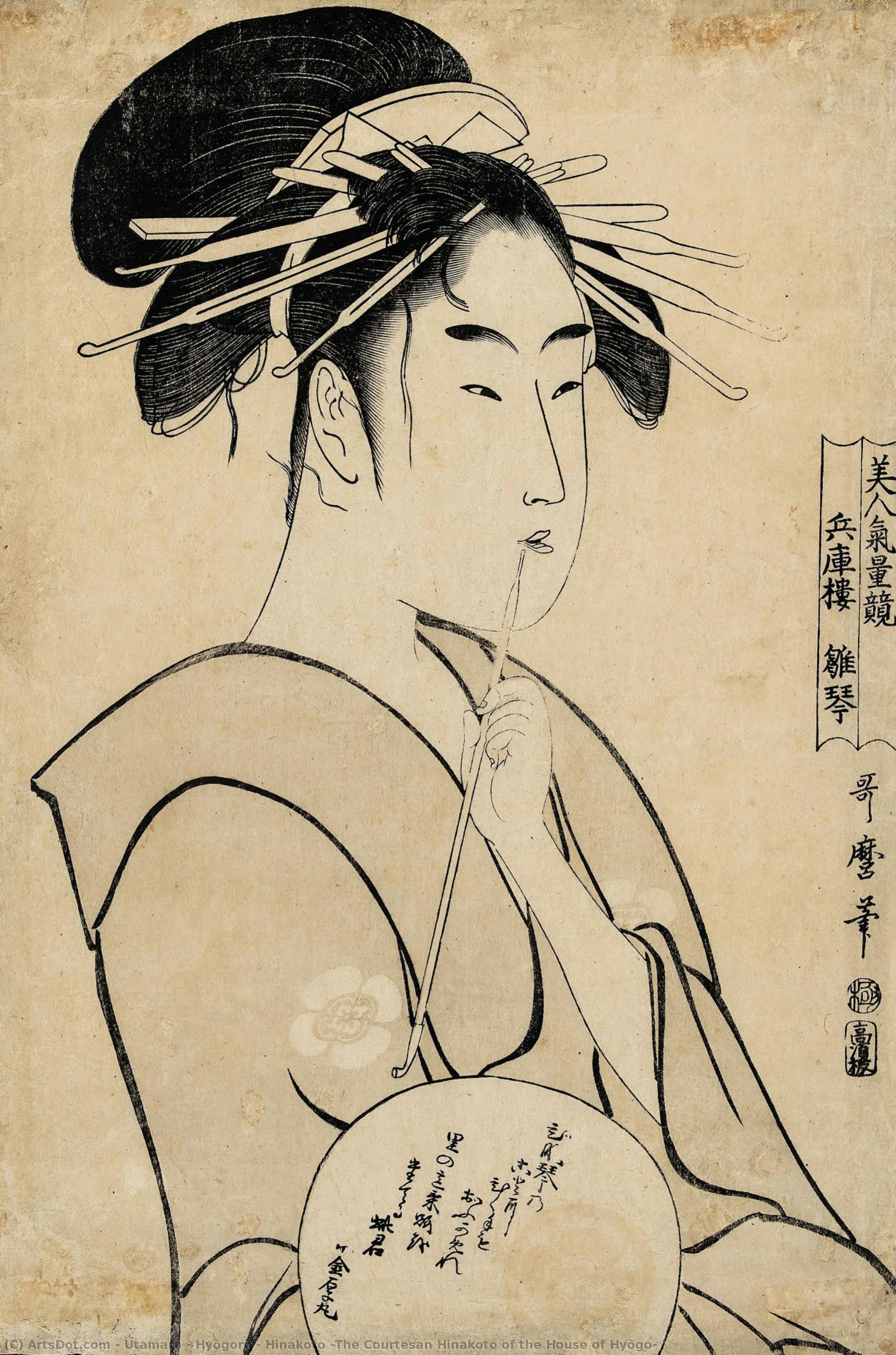 Hyōgorō / Hinakoto (die Kurtisane Hinakoto Aus Dem Hause Hyōgo) — Kitagawa Utamaro