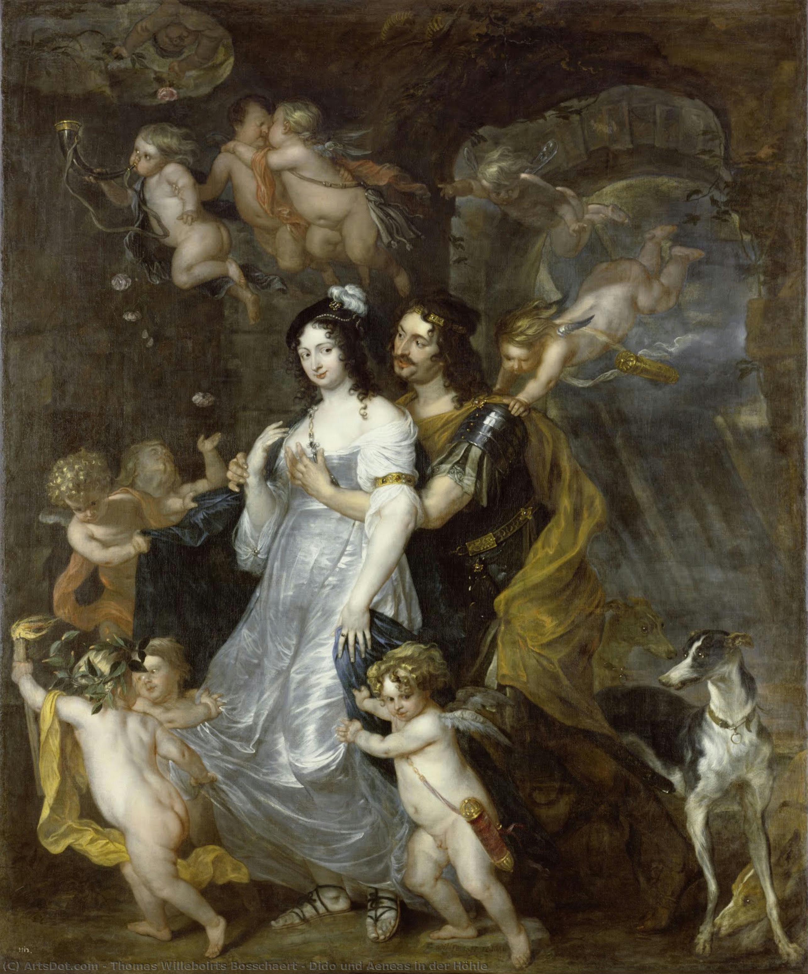 Dido Und Aeneas In Der Höhle — Thomas Willeboirts Bosschaert