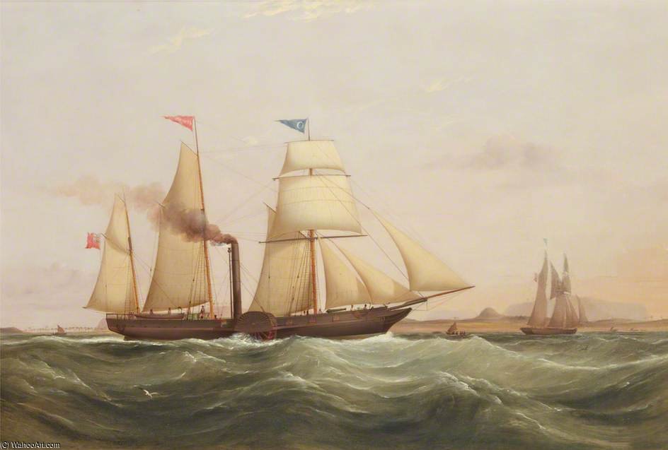 Paddle Steamer 'ethiope' Off West Coast Of Africa — Samuel Walters