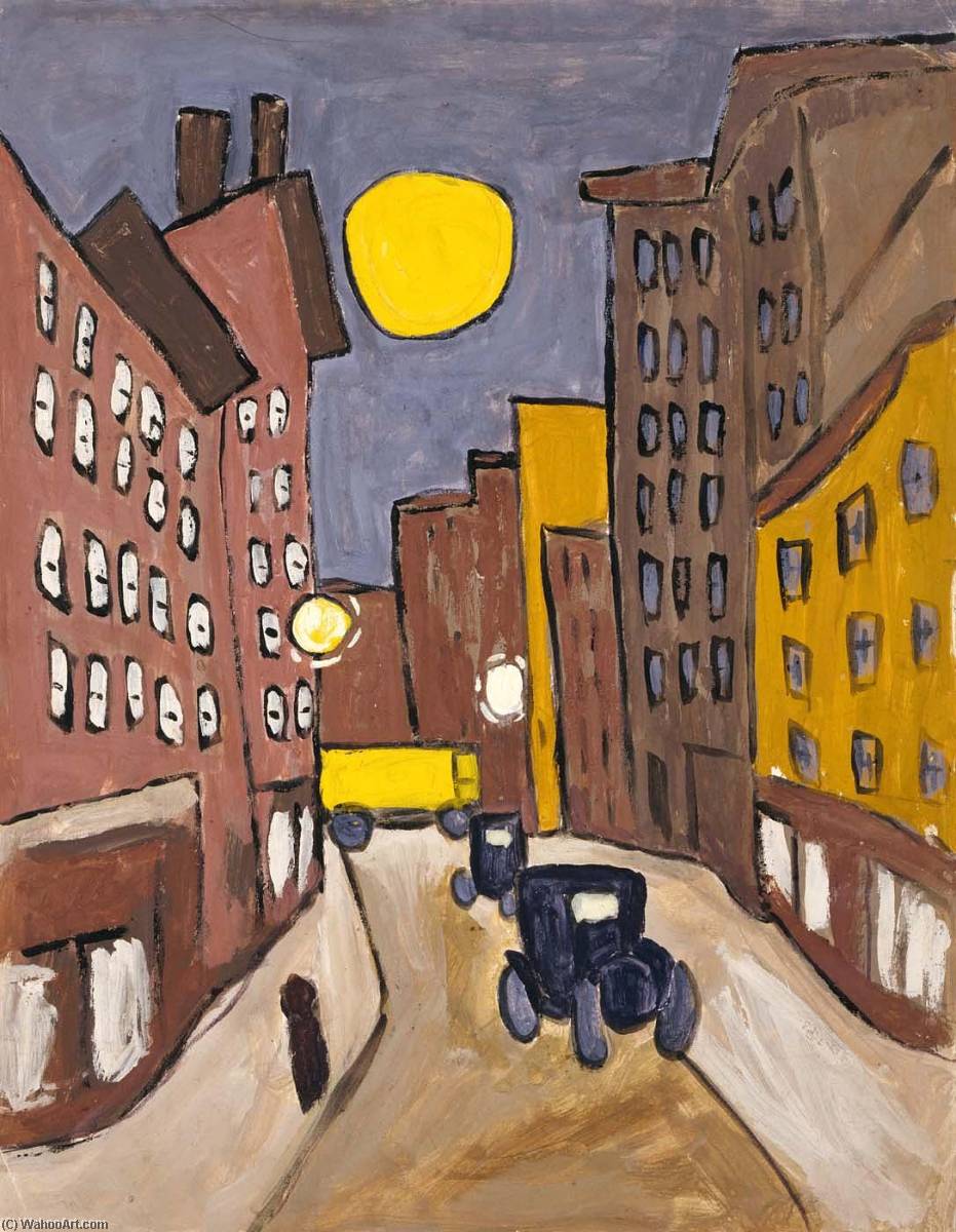 Harlem Street Scene With Full Moon — Виљем Хенри Џонсон