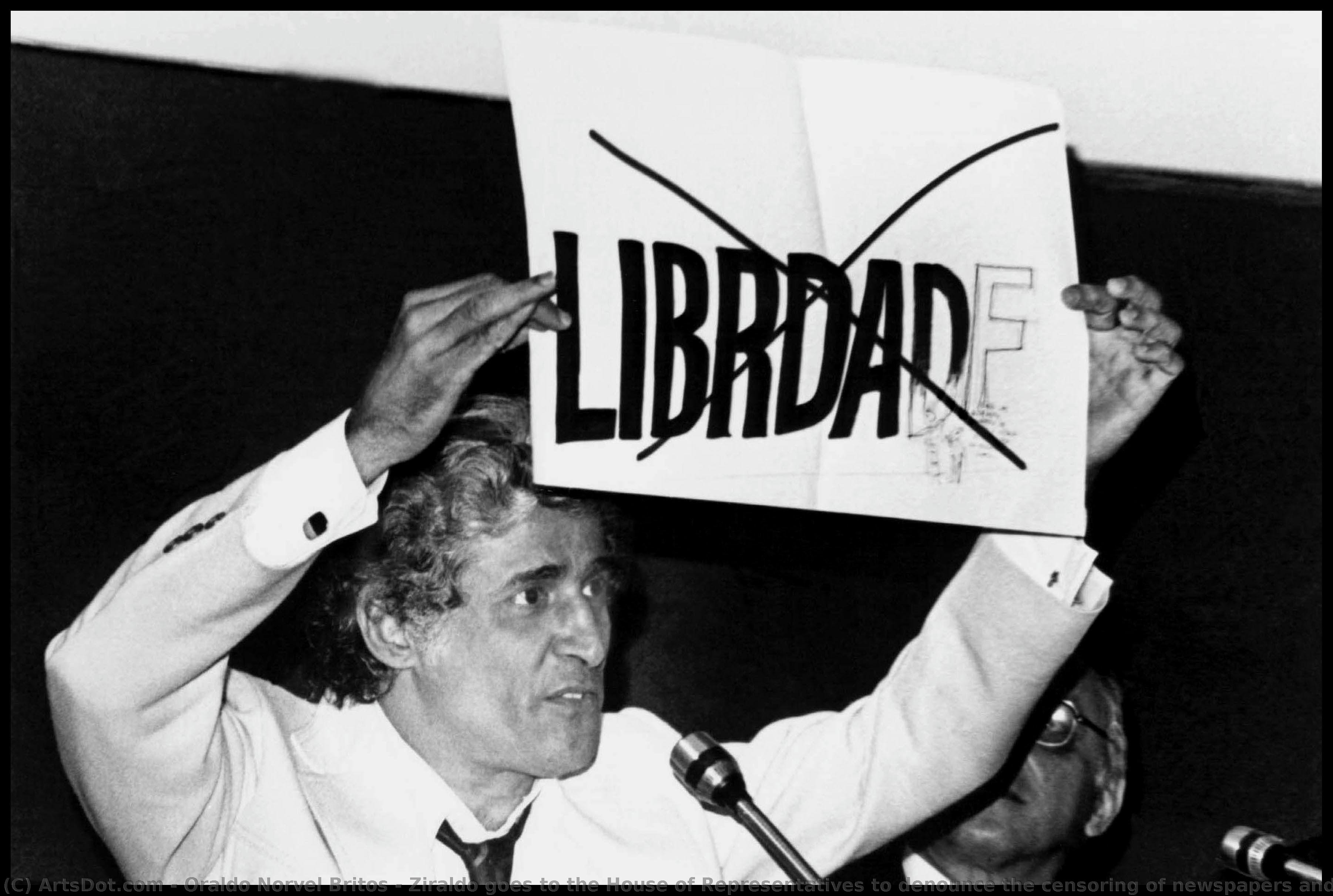 Ziraldo Goes To The House Of Representatives To Denounce The Censoring Of Newspapers And Works Of Art — Oraldo Norvel Britos