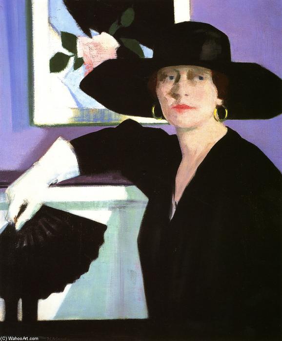 Portrait Of A Lady In Black — Francis Campbell Bolleau Cadell