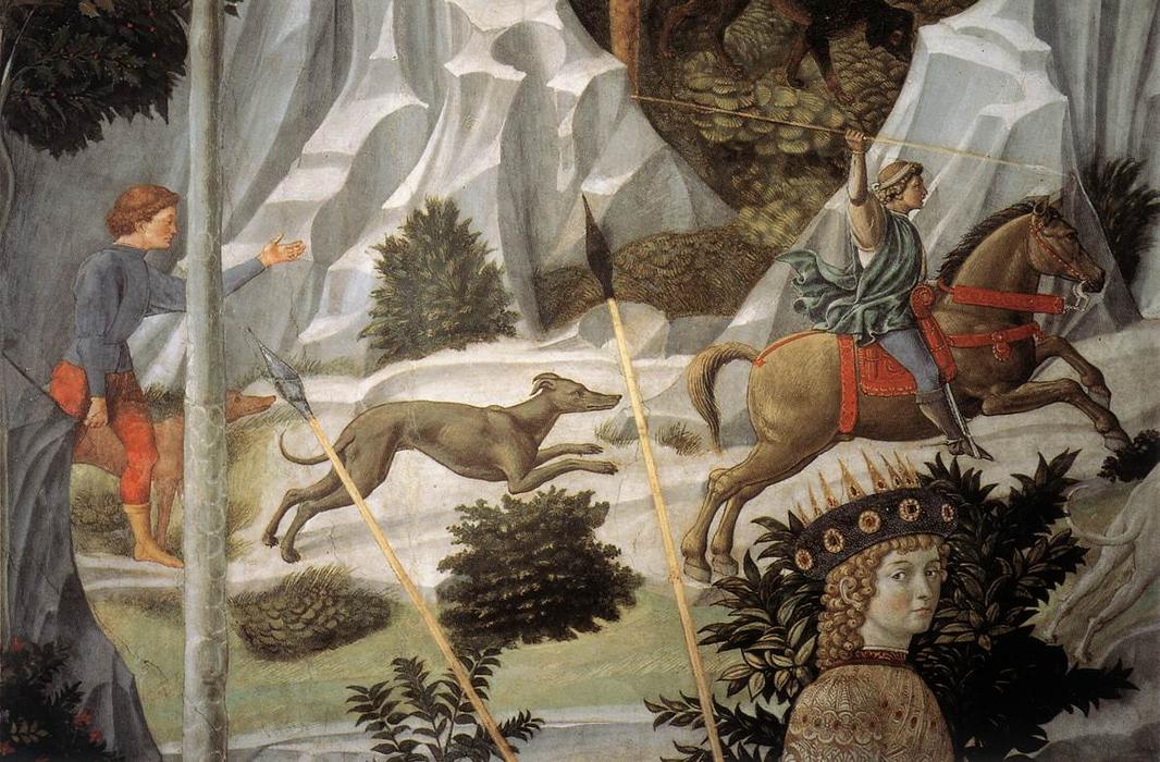 Procession Of The Magus Balthazar (detail) (9) — Benozzo Gozzoli