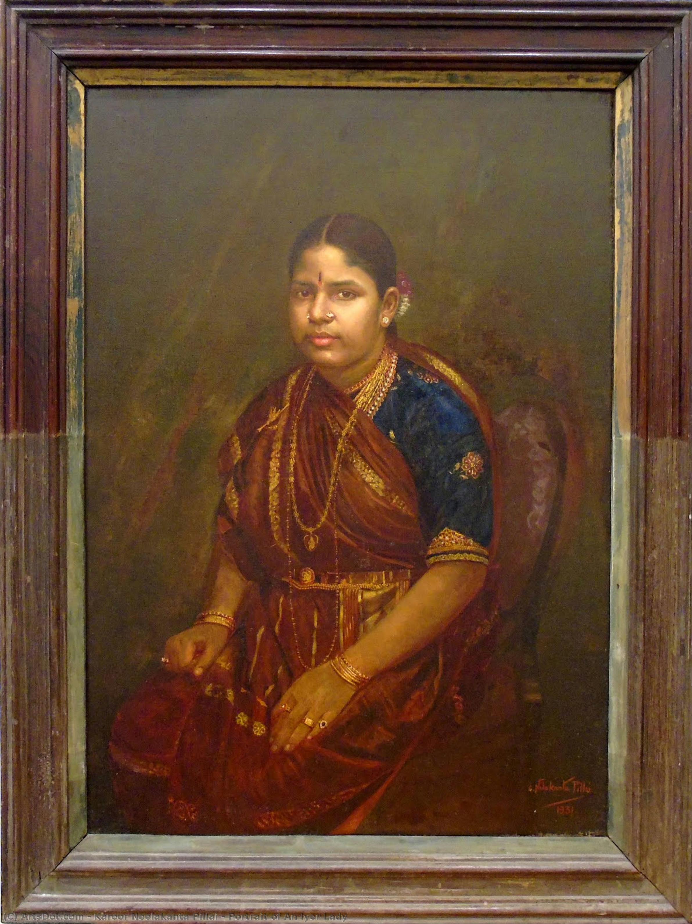 Portrait Of An Iyer Lady — Karoor Neelakanta Pillai