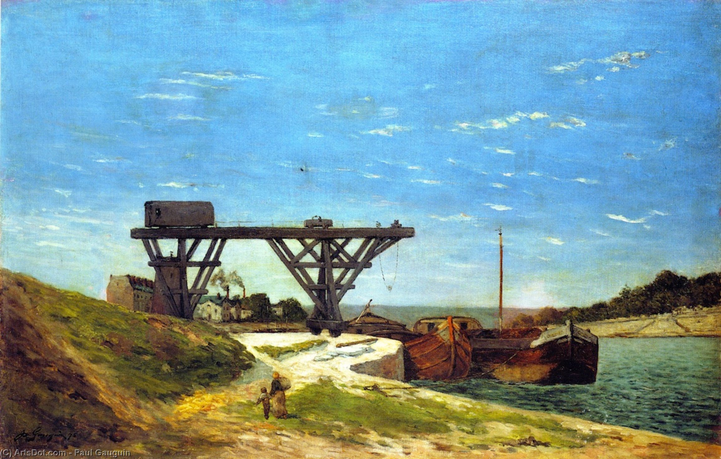 Grulla De Las Orillas Del Sena — Eugène Henri Paul Gauguin