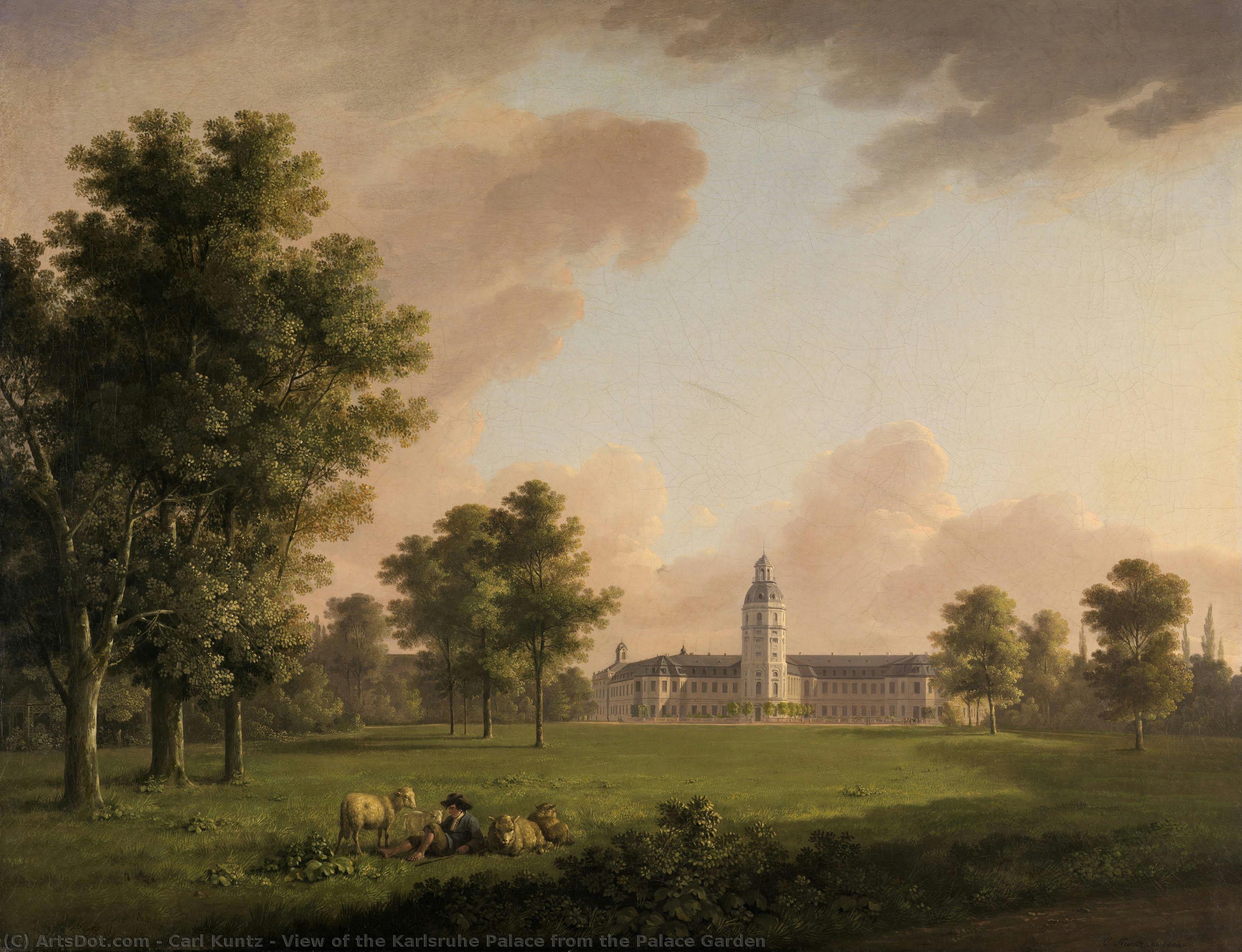 View Of The Karlsruhe Palace From The Palace Garden — Carl Kuntz