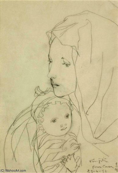 Etreinte Maternelle — Léonard Tsuguharu Foujita