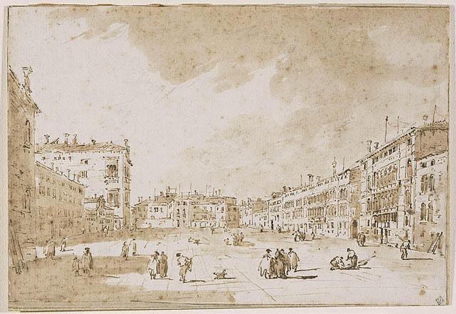 View Of Campo San Polo — Francesco Lazzaro Guardi